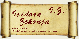 Isidora Zekonja vizit kartica